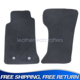 Z2.mx5jd01.h Soillar Replacement Floor Mats Carpet Velour Blk Set Of 2 For 2006-2015 Mazda Mx-5 Miata