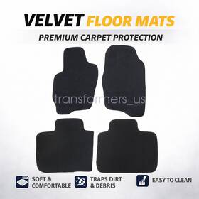 Z2.mzd2jd01.h Soillar For 2011-2014 Mazda 2 Hatchback Front And 2nd Row Velour Floor Mats Carpet Black