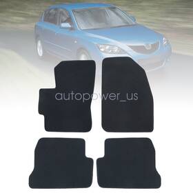 Z2.mzd3jd01.h Soillar For 2004-2009 Mazda 3 Front And Rear Replacement Floor Mats Carpet Rugs Velour New