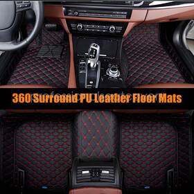 Z2.pgjd10.h Soillar All Surround Leather Floor Mats Liners For 2015-2021 Ford Mustang