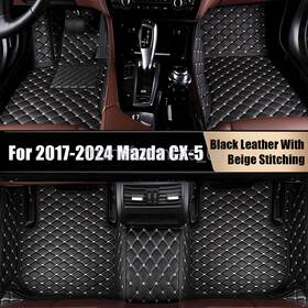 Z2.pgjd89.h Soillar Leather Front And Rear Surround Floor Mats For 2017-2025 Mazda Cx-5