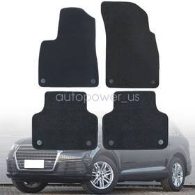 Z2.q5jd02.h Soillar New Fits 2015-2025 Audi Q7 Front Rear Floor Mats Carpet Waterproof Black Velour