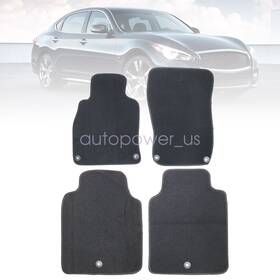 Z2.q70jd01.h Soillar For 2014-2019 Infiniti Q70 Replacement Front-rear Floor Mats Carpet Velour Black