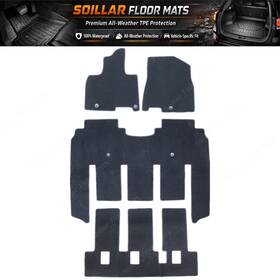 Z2.qyjhjd01.h Soillar For 2022-2026 Kia Carnival Sx Ex Lx Front And Rear Floor Mats Carpet Velour Black