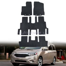 Z2.rcgsjd01.h Soillar For 2011-2017 Nissan Quest Front Rear Floor Mats Carpet Waterproof Black Velour