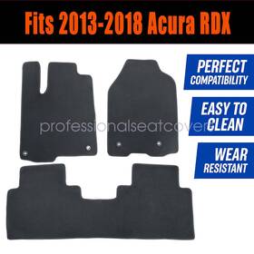 Z2.rdxjd02.h Soillar Front And Rear Floor Mats Carpet Waterproof Black Velour For 2013-2018 Acura Rdx