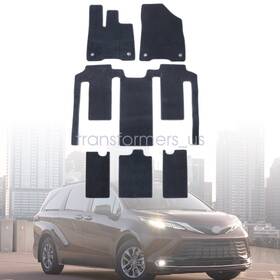 Z2.snjd02.h Soillar 2021-2025 For Toyota Sienna Front &rear Velour Floor Mats Carpet Anti-slip Black