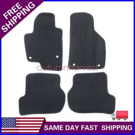 Z2.stjd03.h Soillar For 2005-2010 Volkswagen Jetta Front And Rear Velour Floor Mats Carpet Black 4pcs