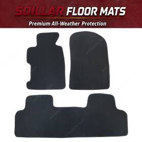 Z2.syjd02.h Soillar Front And 2nd Row Floor Mats Carpet Set Fits 2007 2008 Honda Civic 4-door Velour