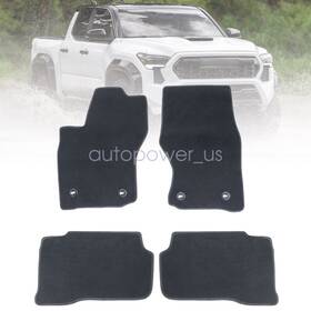 Z2.tkmjd02.h Soillar New For 2024 2025 Toyota Tacoma Front And Rear Floor Mats Carpet Velour Black 4x