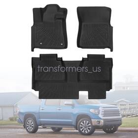 Z2.tpejd100.h Soillar Tpe Floor Mats Liners For 2014-2021 Toyota Tundra Double Cab Waterproof Full Set Z2.tpejd100.h Soillar Tpe Floor Mats Liners For 2014-2021 Toyota Tundra Double Cab Waterproof Full Set