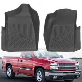 Z2.tpejd111.h Soillar Tpe Floor Mats Liners For 1999-2006 Chevrolet Silverado Regular Cab Non-slip 2