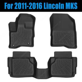 Z2.tpejd137.h Soillar Tpe Floor Mats Liner For 2011-2016 Lincoln Mks 2row Full Set All-weather Protect