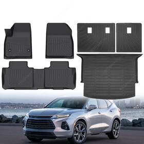 Soillar Z2.tpejd15.h P2.tpejd504.h For 2019-2025 Chevrolet Blazer Tpe Floor/backrest Mats Trunk Cargo Liners Black