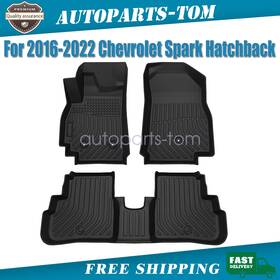 Z2.tpejd24.h Soillar 2 Row Floor Mats Liner For 2016-2022 Chevrolet Spark Hatchback Tpe All Weather