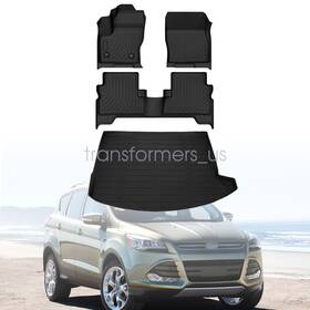 P2.tpejd413.h Soillar Z2.tpejd47.h Tpe Floor Mats / Trunk Cargo Liner For 2014 2015 2016 2017 2018 2019 Ford Escape