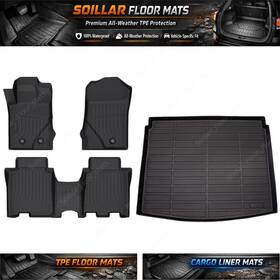 Z2.tpejd52.h Soillar Tpe Floor Mats And Trunk Cargo Liner Set For 2021-2025 Ford Bronco 4-door Black 4