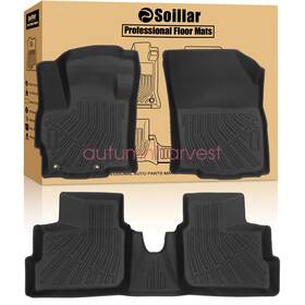 Z2.tpejd600.h Soillar Tpe Floor Mats Liner For 2014-2020 Mitsubishi Mirage Hatchback 4door All Weather