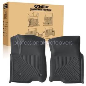 Z2.tpejd61.h Soillar For 2019-25 Gmc Sierra Chevy Silverado Wt Standard Cab 2dr Tpe Floor Mats Liners