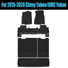 P2.tpejd420.h Soillar Z2.tpejd63.h 6x For 2015-2020 Chevy Tahoe Gmc Yukon Tpe Floor Backrest Mats Trunk Cargo Liner