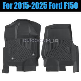 Z2.tpejd68.h Soillar Fits 2015-2025 Ford F-150 Pickup Tpe Replacement Front Floor Mats Liners Black