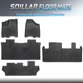 Z2.tpejd75.h Soillar 3d Tpe Floor Mats And Trunk Cargo Liner For 2011-2012 Toyota Sienna 8 Passenger