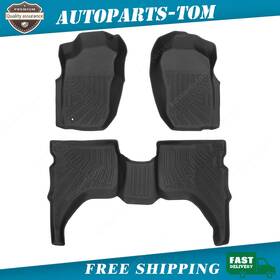 Z2.tpejd99.h Soillar Tpe Floor Mats Fits Toyota Tacoma Double Cab 2001-2004 All Weather Liners Cover
