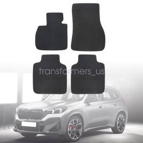 Z2.x1jd01.h Soillar 2023 - 2025 For Bmw X1 Front And Rear Left Right Velour Floor Mats Carpet Black