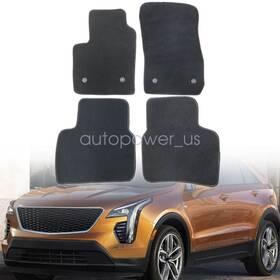 Z2.xt4jd01.h Soillar Fits 2019-2025 Cadillac Xt4 Front Rear Floor Mats Carpet Waterproof Black Velour