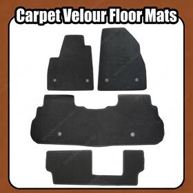 Z2.xt6jd01.h Soillar Front And Rear Floor Mats Carpet For 2023 2024 2025 Cadillac Xt6 Luxury Velour 4x