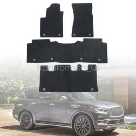 Z2.y62jd01.h Soillar Floor Mats Carpet Fits 2011-2018 Nissan Armada Infiniti Qx56 / Qx80 Velour Black