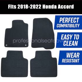 Z2.ygjd03.h Soillar Front And Rear Floor Mats Carpet Black For 2018 2019 2020 2021 2022 Honda Accord
