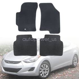 Z2.yltjd01.h Soillar For 2011-15 Hyundai Elantra Front Rear Floor Mats Carpet Waterproof Black Velour