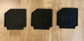 Subaru Sub-151236 Genuine Black All-weather Square Car Floor Liners Mat Coasters - Set Of 3 Subaru Sub-151236 Genuine Black All-weather Square Car Floor Liners Mat Coasters - Set Of 3