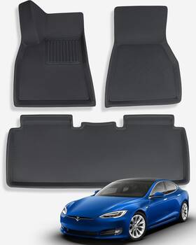 Ts000803-de-taptes Taptes For Tesla Model S Floor Mats 2019 2018 2017 2016 2015 Premium All Weather