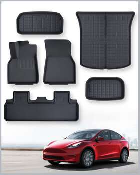 Ts0y0780 Taptes 5 Seater Full Set All Weather Waterproof Floor Mats For Tesla Model Y 6pc