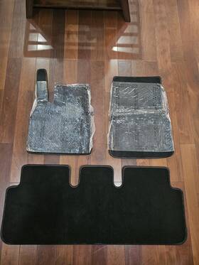 156569500b Tesla 21 22 23 Model S Front Rear Left Right Floor Mat Carpet Set Black 1536 Oem