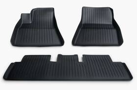 1448751-00-b Tesla 266863943193 3 Piece Oem All Weather Floor Mats For 2017-2022 Model