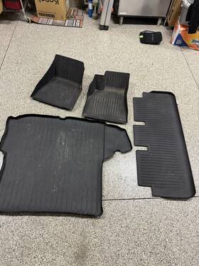 Tesla 285249437619 Model S 2020-2024 All-weather Interior Liners Floor Mats