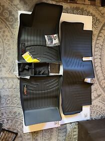 1448752-00-b Tesla Model 3 All Weather 4 Pc. Front And Rear Floor Mats Liners Oem Weathertech