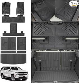 Thinzyou 750250666692 Tahoe/yukon 2021-2025 Floor Mats Cargo Liners Fits 7 Seater Heavy Duty Fit