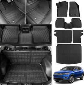 Flcb-compass-17-25 Thinzyou Trunk Mats Floor Cargo Liners Backrest Mat For Jeep Compass 2017-2024 2025