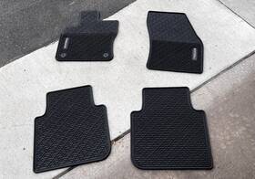7548484 Tiguan Rubber Floor Mats For Vw 2022-2024 Black All-weather 4 Pcs