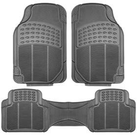 Tlh-gry60311-fm Tlh Car Floor Mats - Heavy-duty Gray Rubber For Cars Universal Fi