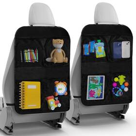 Todays Kids 880549 2 Pack Kick Mats Back Seat Protector - Backseat Car 4 Pockets