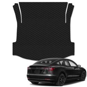 Fmr-tm317-1p-hb-tl Topline Autopart Tlaps For 2017-2022 Tesla Model 3 Honeycomb Rubber All Weather Cargo Trunk Mat