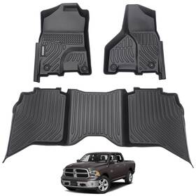 Toptier Autoparts 2013-2018 1500/2500/ For 13-18 Ram 1500 2500 3500 19-22 Classic Crew Cab Floor Mats Liners