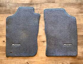 00206-35966 Toyota 4runner 2000 Front Floor Mats - Used Oem Carpet Moon Mist Blue-gray