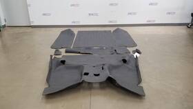 222.to1380 Toyota 1980 Land Cruiser Fj43 Front And Rear Floor Liner Set Black