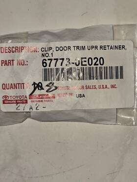 67773-0e020 Toyota 677730e020 Genuine Clip For Front Door Trim Board 8 Pcs